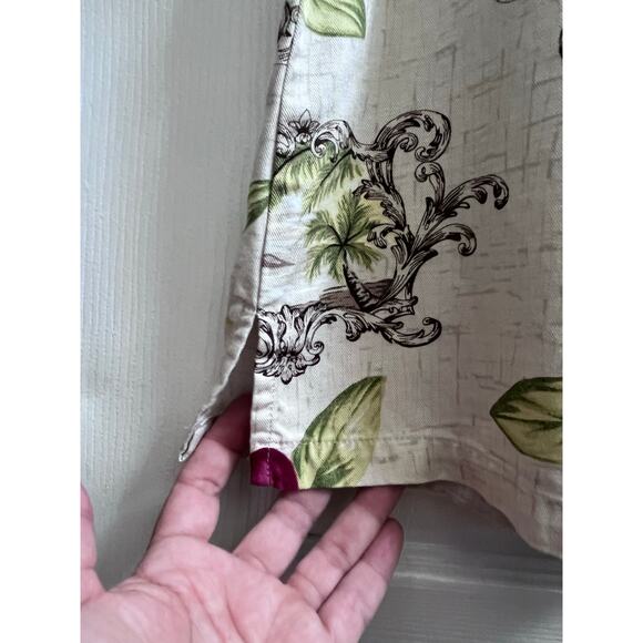 Marsh Landing Hawaiian Tropical Print Boxy Button Up Blouse Size Large - Picture 5 of 9